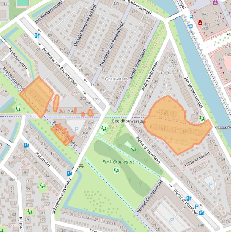 Kaart van postcodegebied 3541AP.