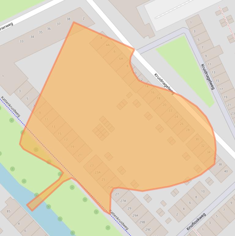 Kaart van postcodegebied 3541BA.