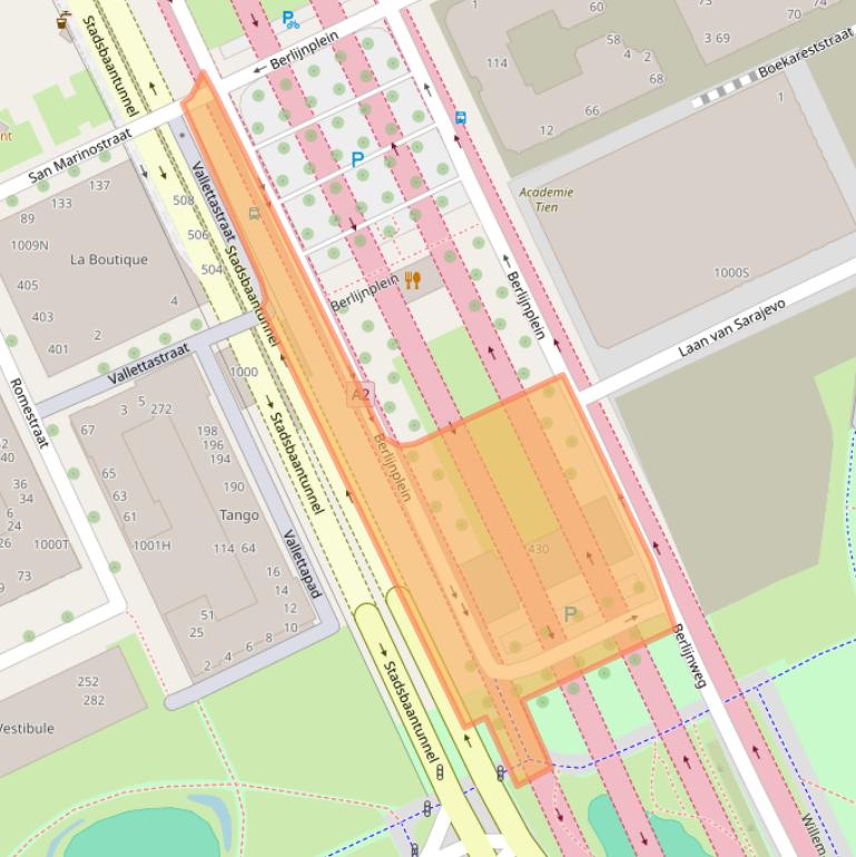 Kaart van postcodegebied 3541BG.