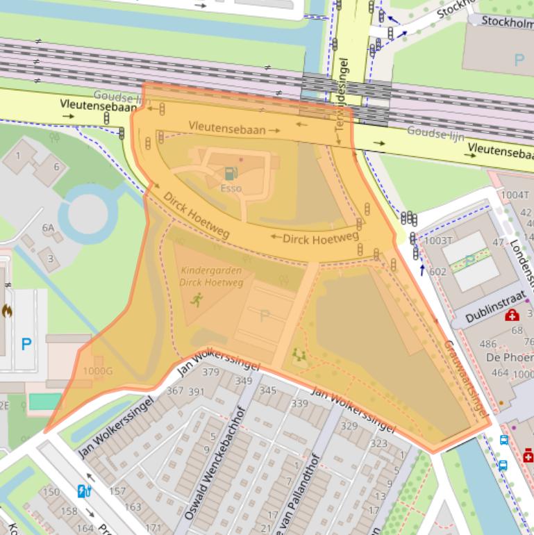 Kaart van postcodegebied 3541BH.