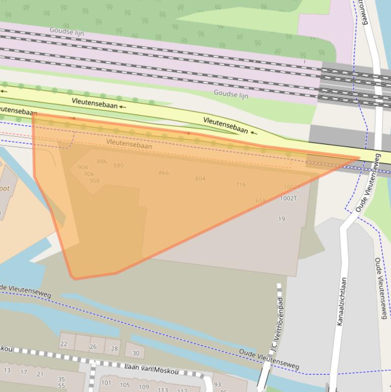 Kaart van postcodegebied 3541BJ.