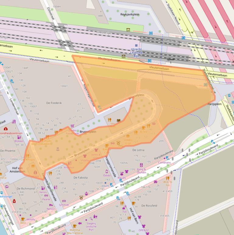 Kaart van postcodegebied 3541CH.