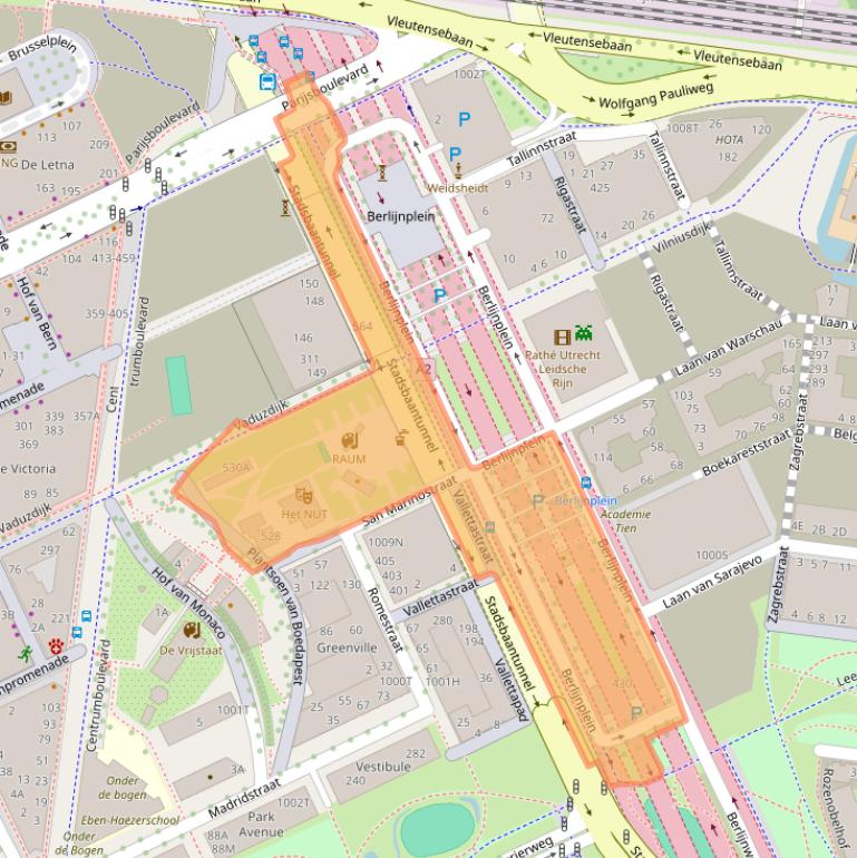 Kaart van postcodegebied 3541CN.