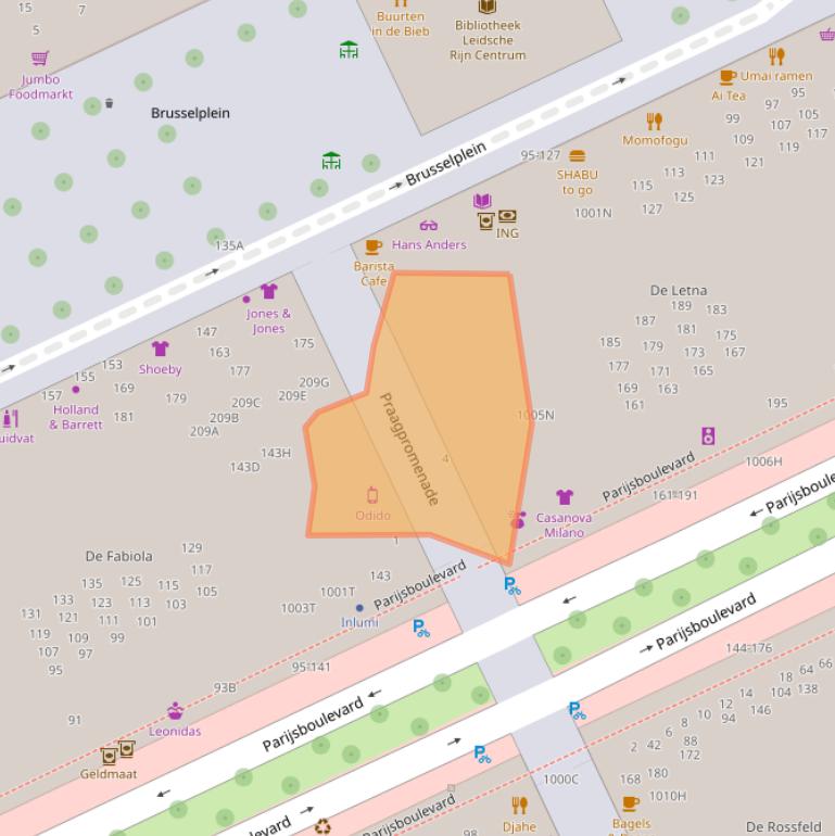 Kaart van postcodegebied 3541CP.