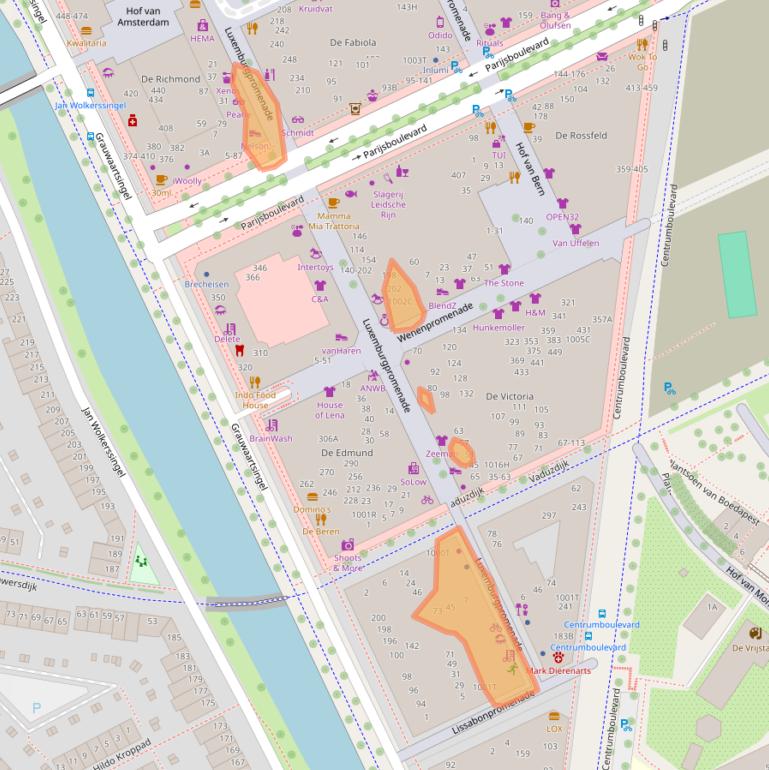 Kaart van postcodegebied 3541DB.