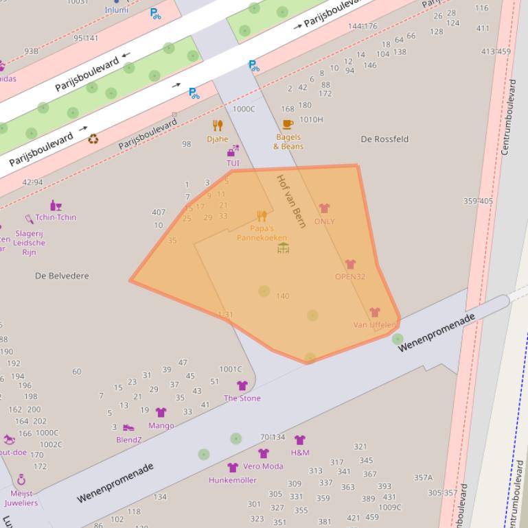 Kaart van postcodegebied 3541DD.