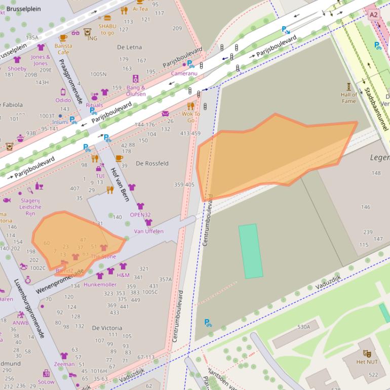 Kaart van postcodegebied 3541DE.