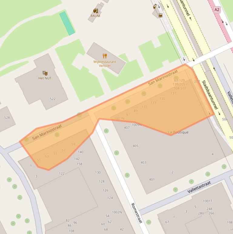 Kaart van postcodegebied 3541DS.