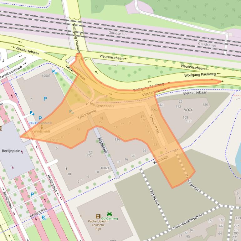 Kaart van postcodegebied 3541EA.