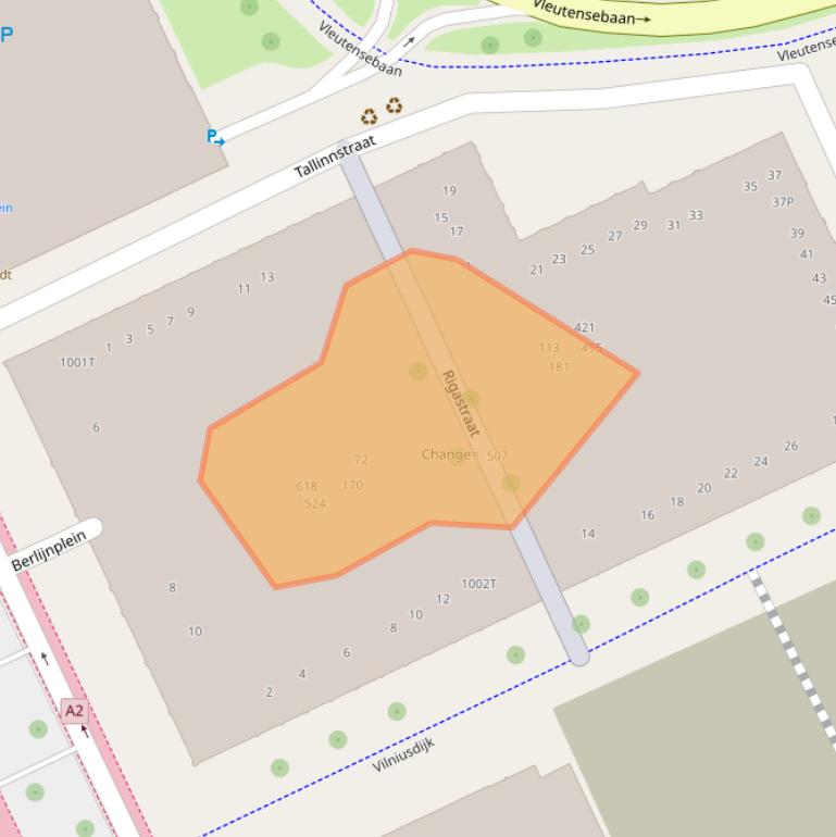 Kaart van postcodegebied 3541ED.