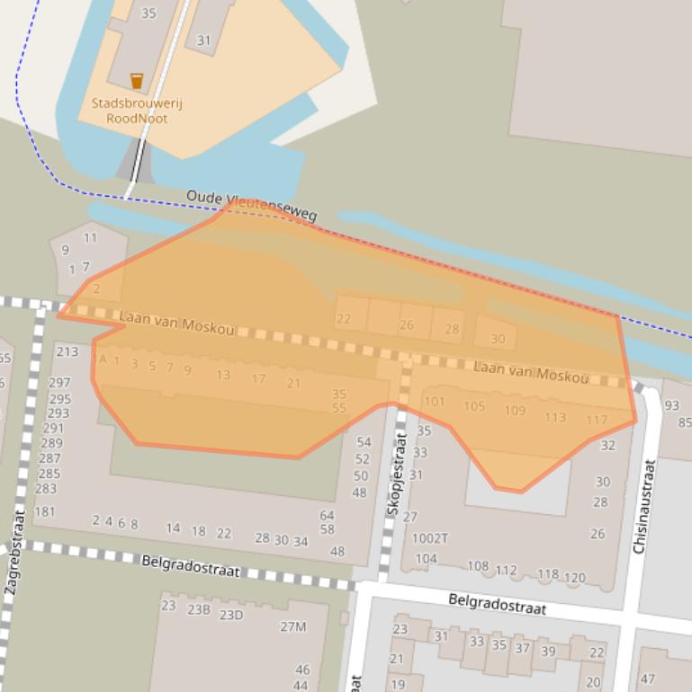 Kaart van postcodegebied 3541EM.