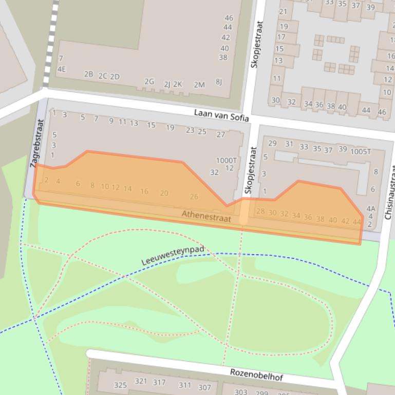 Kaart van postcodegebied 3541ER.