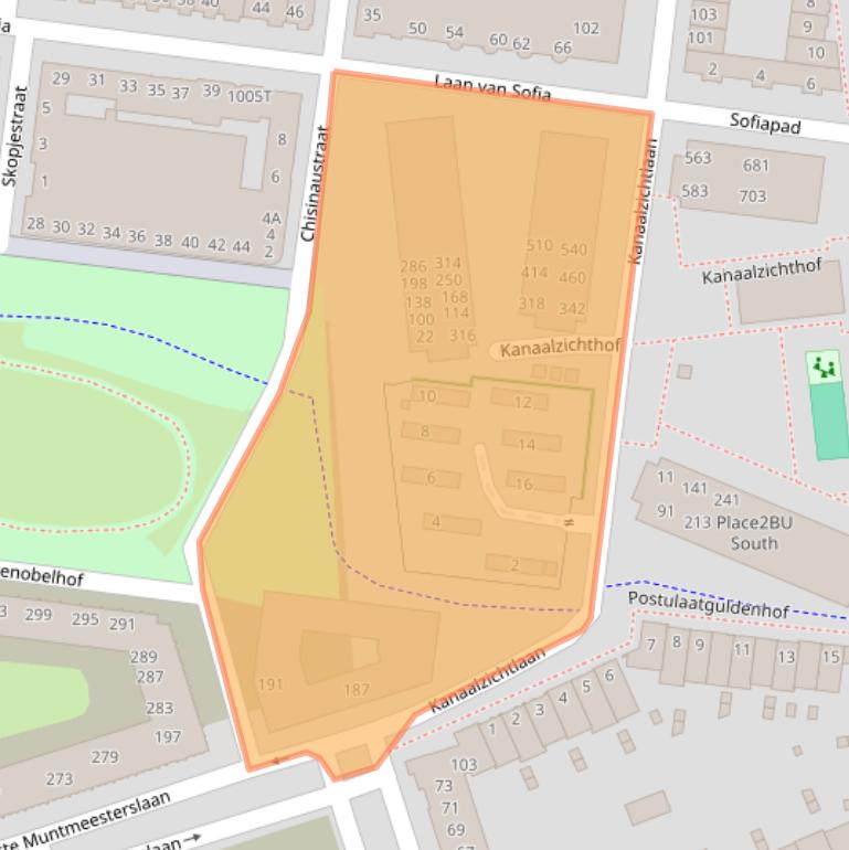 Kaart van postcodegebied 3541EX.