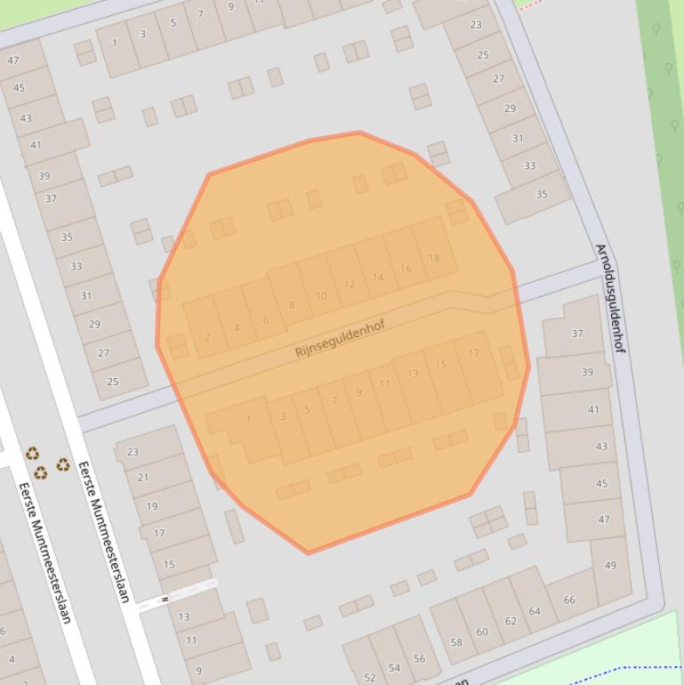 Kaart van postcodegebied 3541GN.