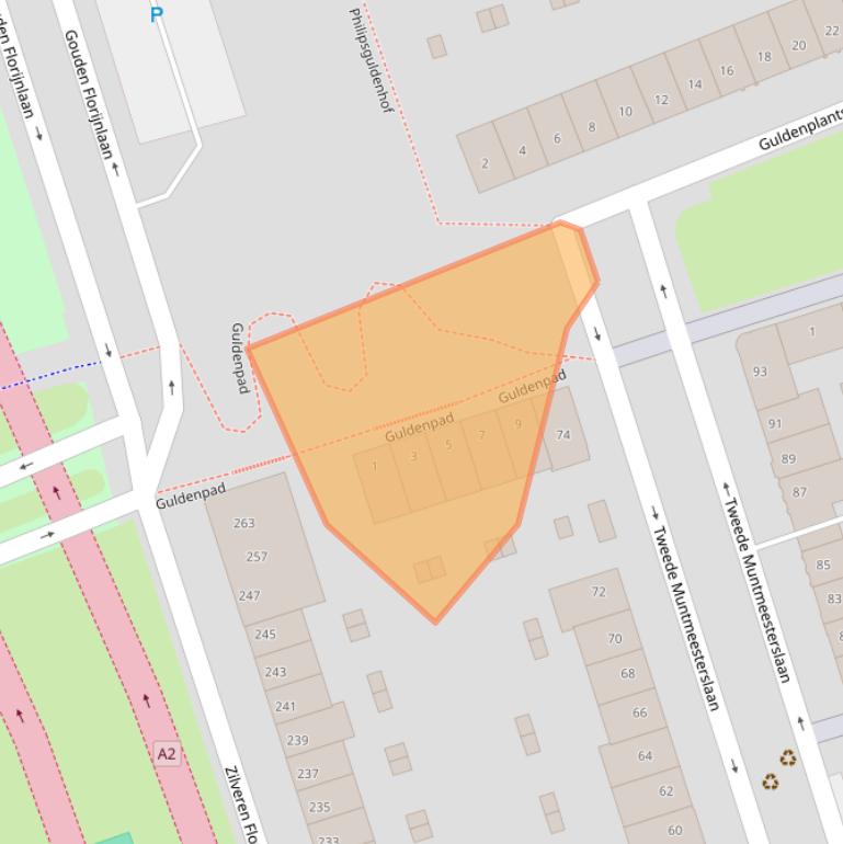 Kaart van postcodegebied 3541GR.