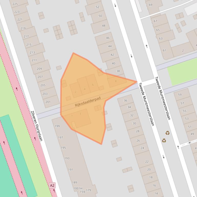 Kaart van postcodegebied 3541GT.