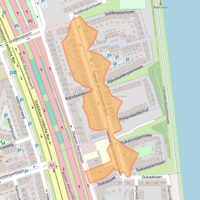 Kaart van postcodegebied 3541GV.