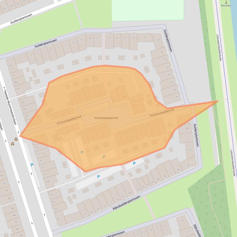 Kaart van postcodegebied 3541GW.
