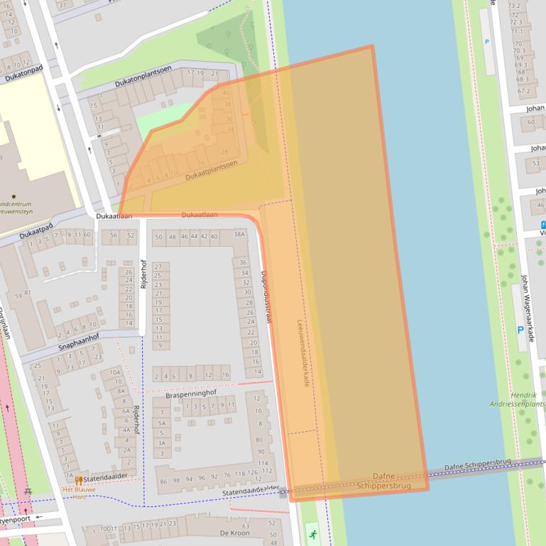 Kaart van postcodegebied 3541HE.