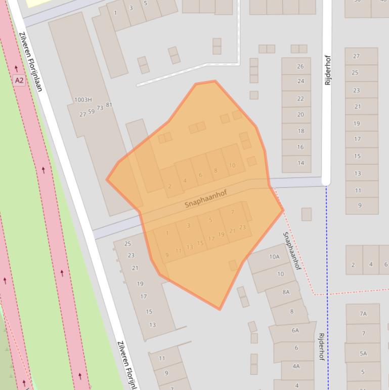 Kaart van postcodegebied 3541HG.