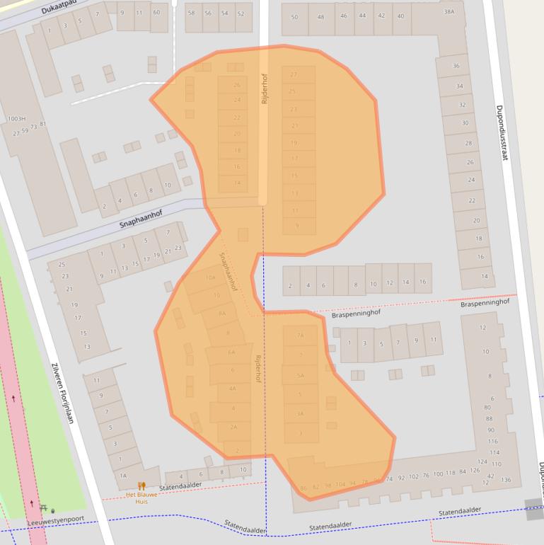 Kaart van postcodegebied 3541HH.