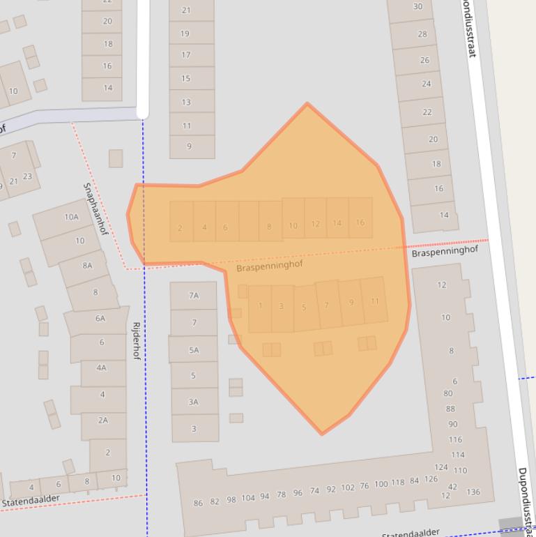 Kaart van postcodegebied 3541HJ.