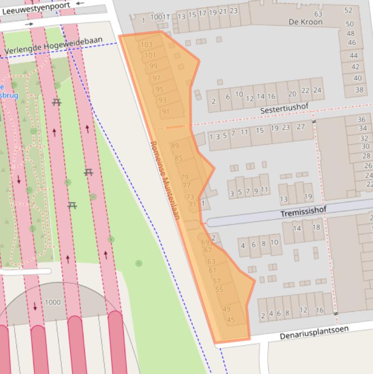 Kaart van postcodegebied 3541HM.