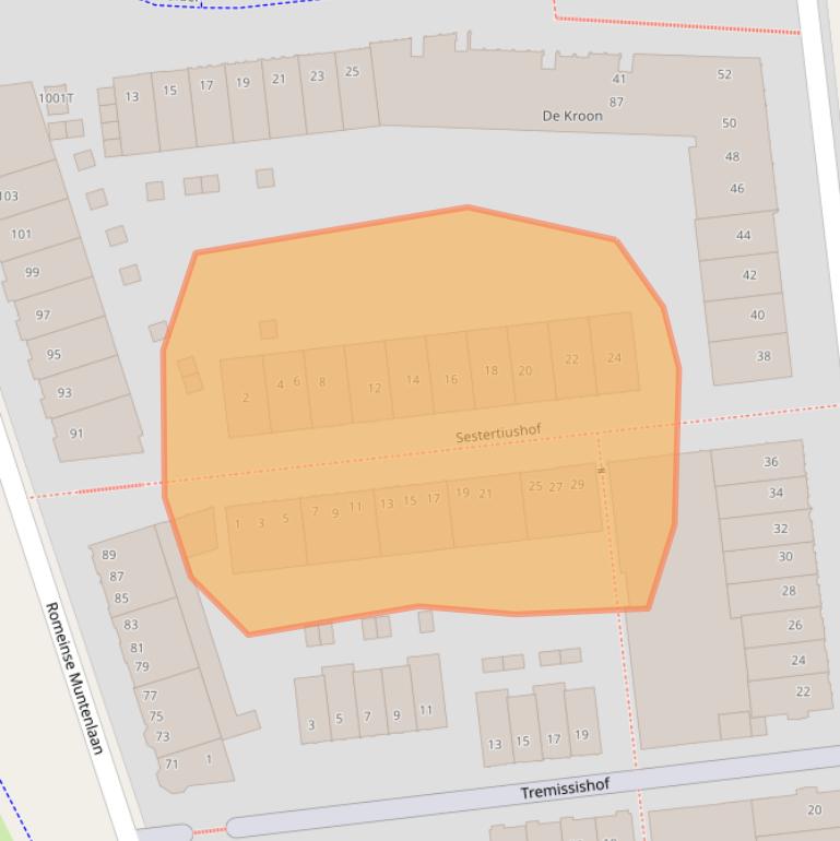 Kaart van postcodegebied 3541HP.