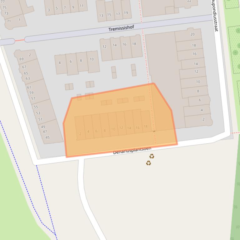 Kaart van postcodegebied 3541HV.