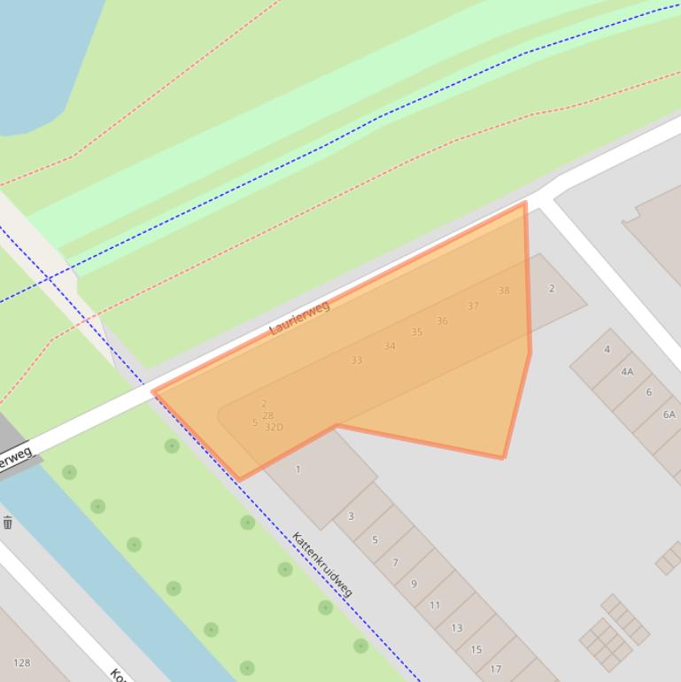 Kaart van postcodegebied 3541RA.