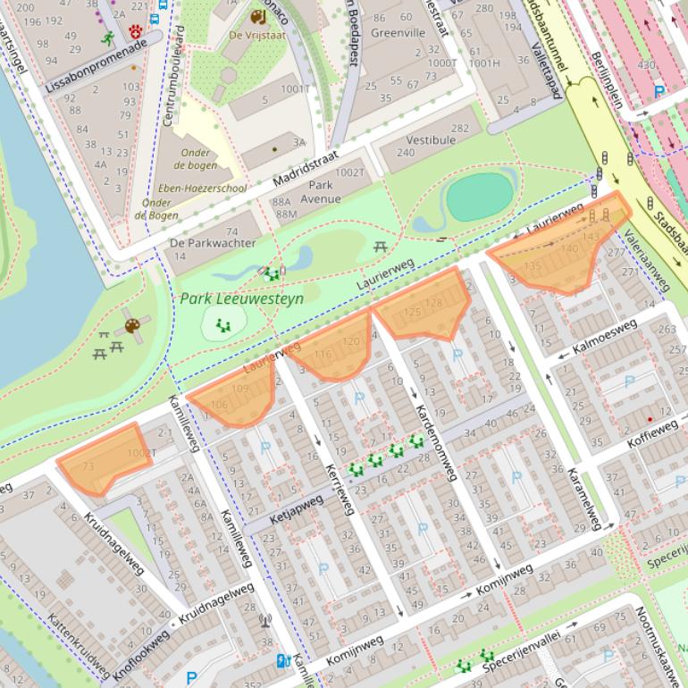 Kaart van postcodegebied 3541RB.