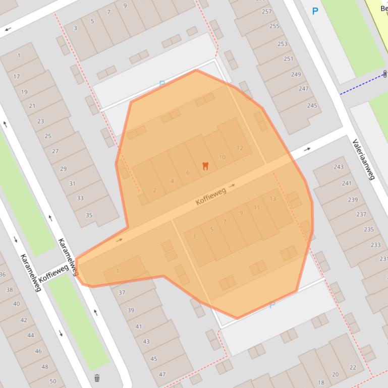 Kaart van postcodegebied 3541RD.