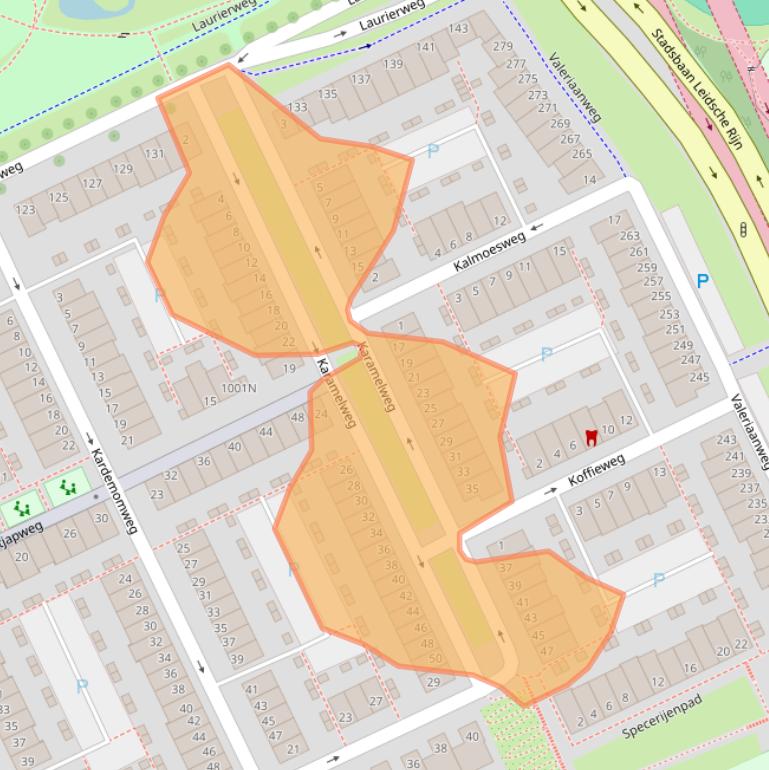 Kaart van postcodegebied 3541RE.