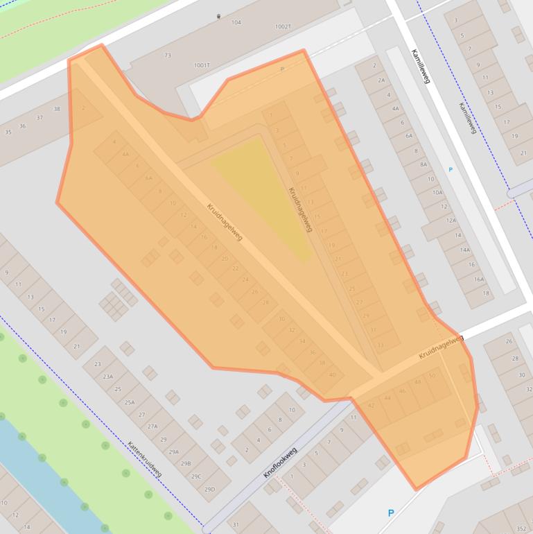 Kaart van postcodegebied 3541RS.