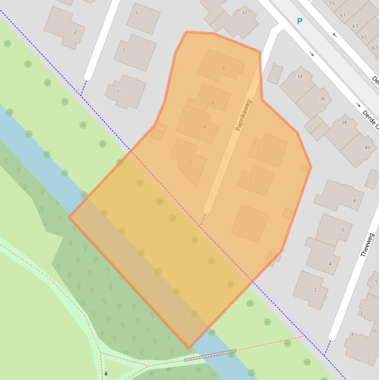 Kaart van postcodegebied 3541SH.