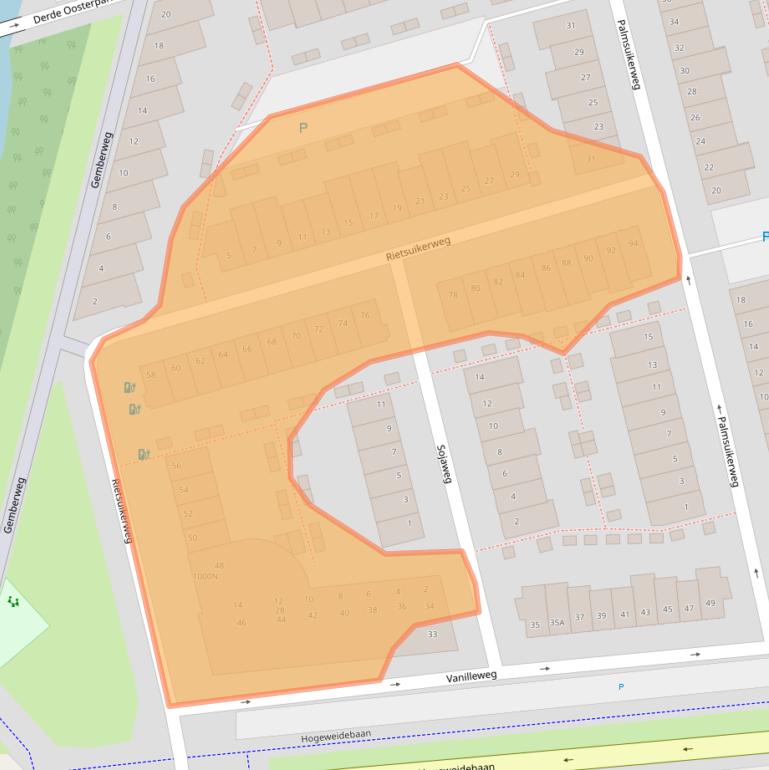 Kaart van postcodegebied 3541TE.
