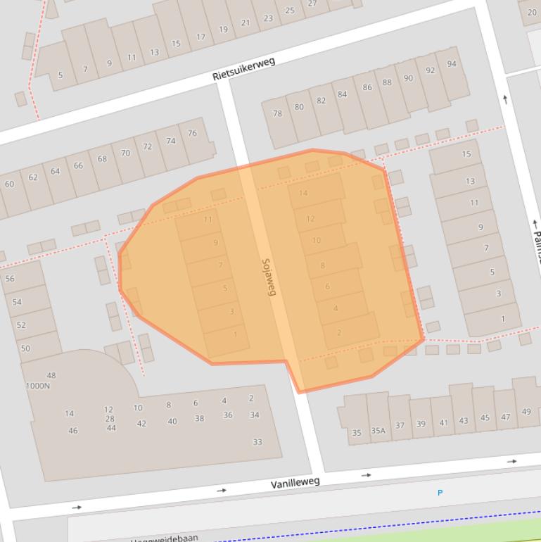 Kaart van postcodegebied 3541TG.