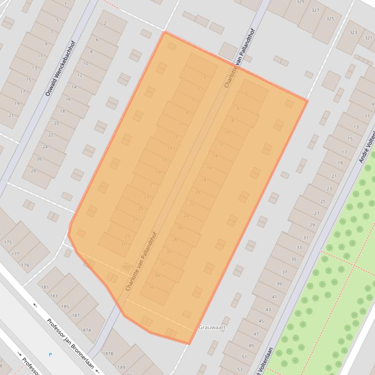 Kaart van postcodegebied 3541VH.