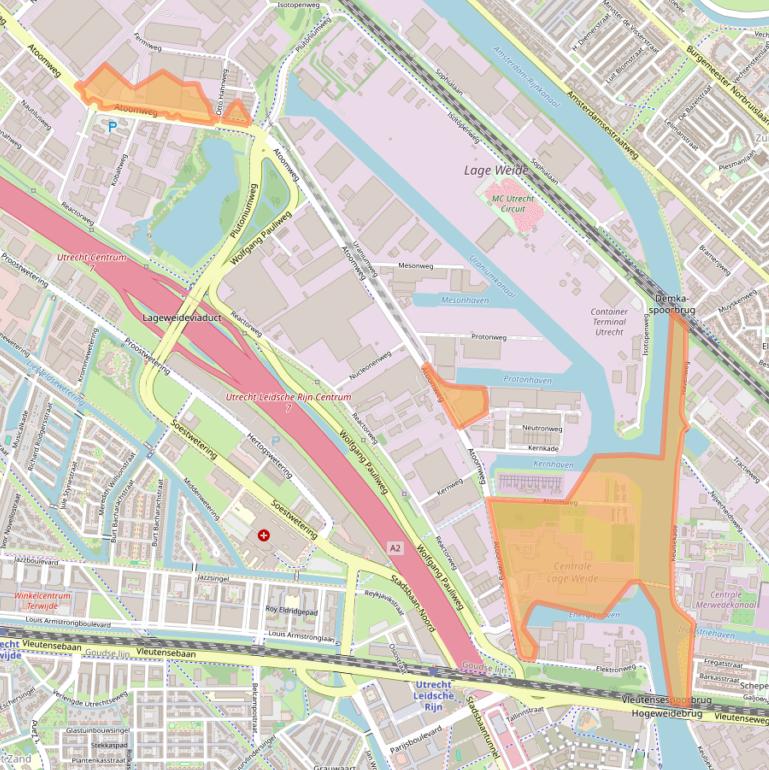 Kaart van postcodegebied 3542AA.