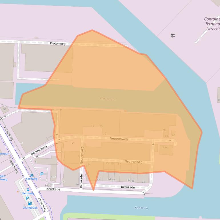 Kaart van postcodegebied 3542AH.