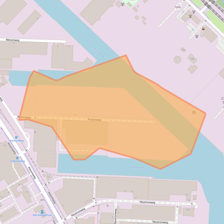 Kaart van postcodegebied 3542AJ.