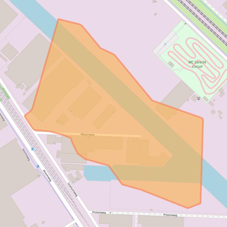 Kaart van postcodegebied 3542AL.