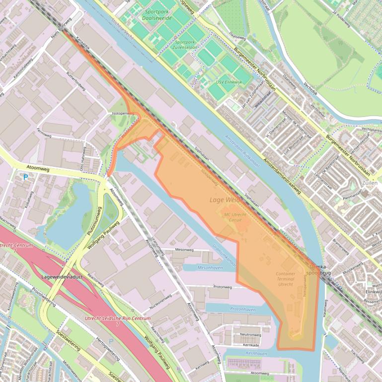 Kaart van postcodegebied 3542AS.