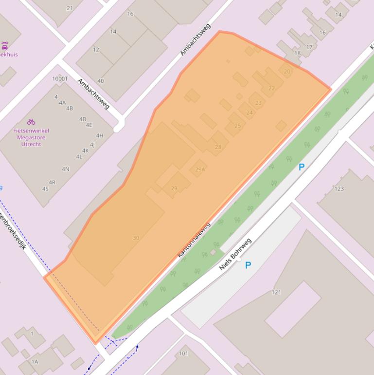 Kaart van postcodegebied 3542DC.