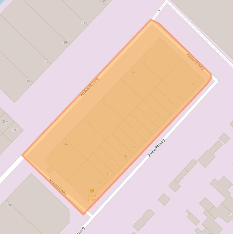 Kaart van postcodegebied 3542DH.