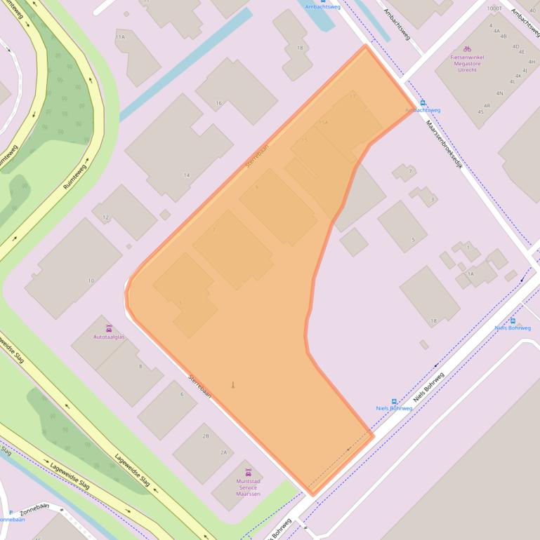 Kaart van postcodegebied 3542DJ.