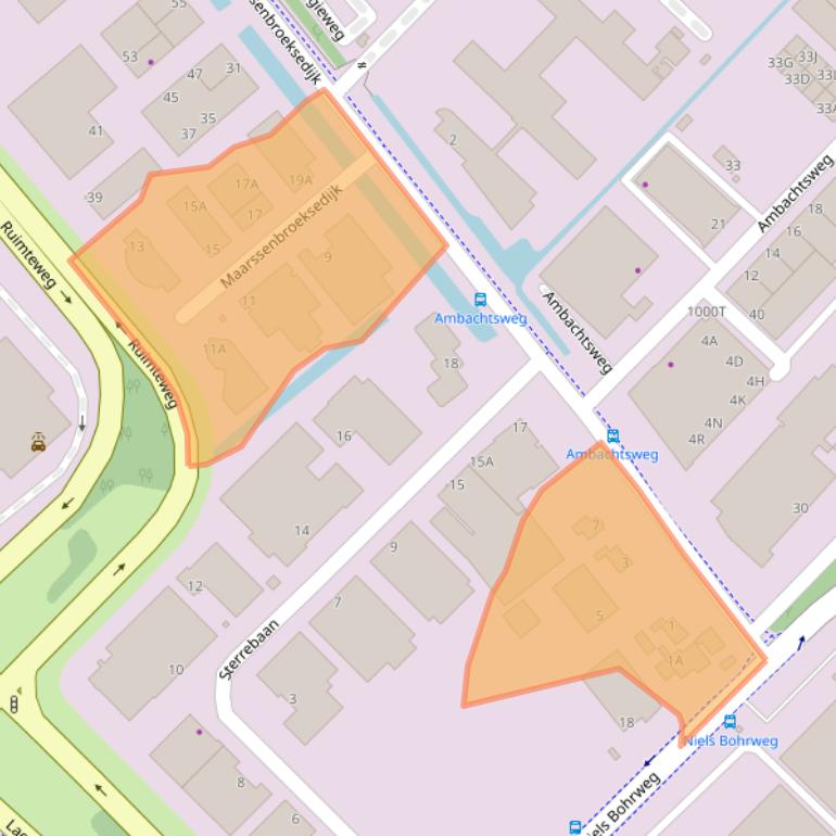 Kaart van postcodegebied 3542DL.