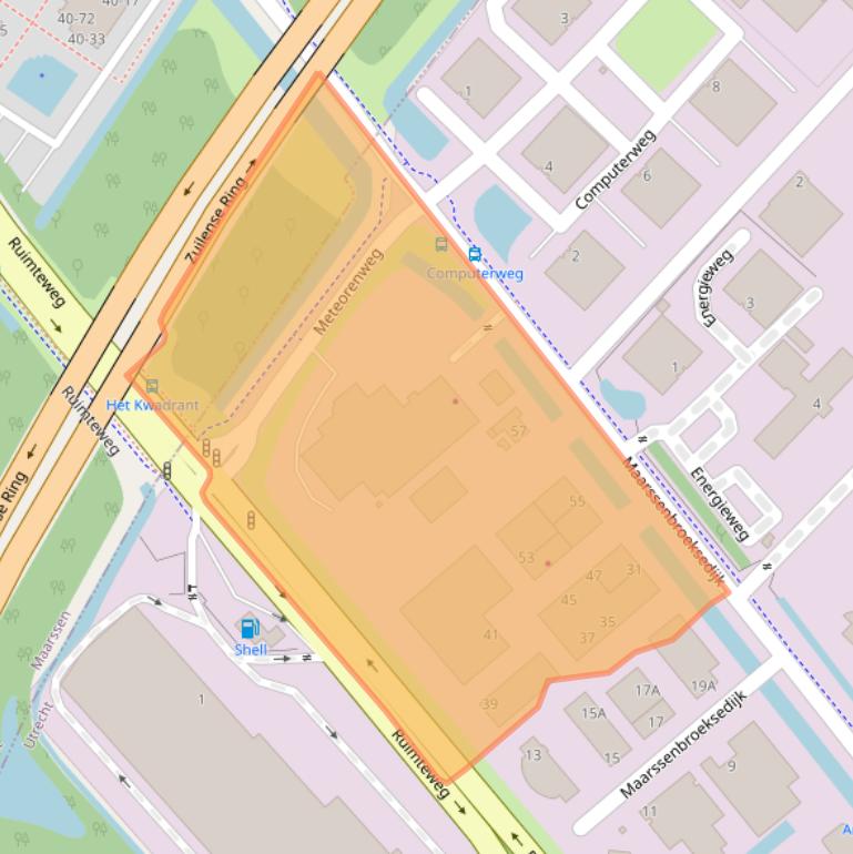 Kaart van postcodegebied 3542DM.
