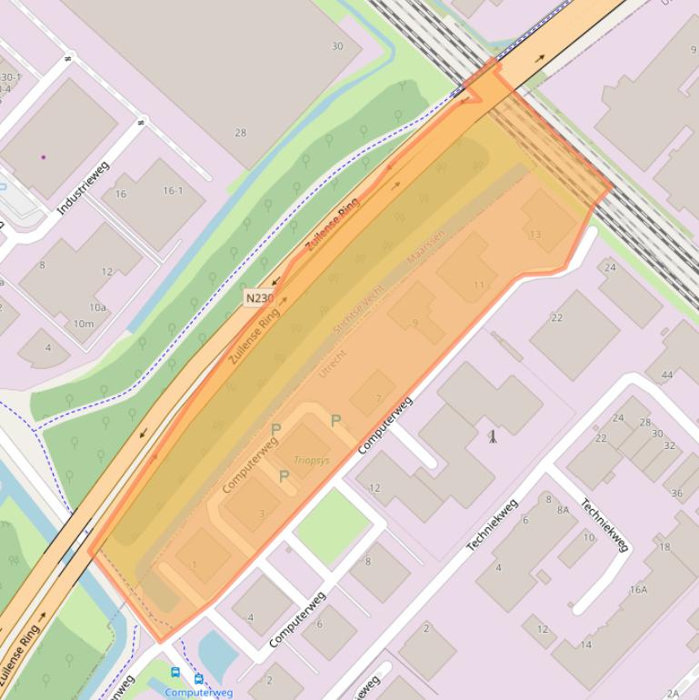 Kaart van postcodegebied 3542DP.