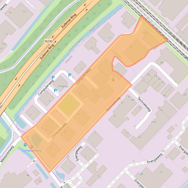 Kaart van postcodegebied 3542DR.